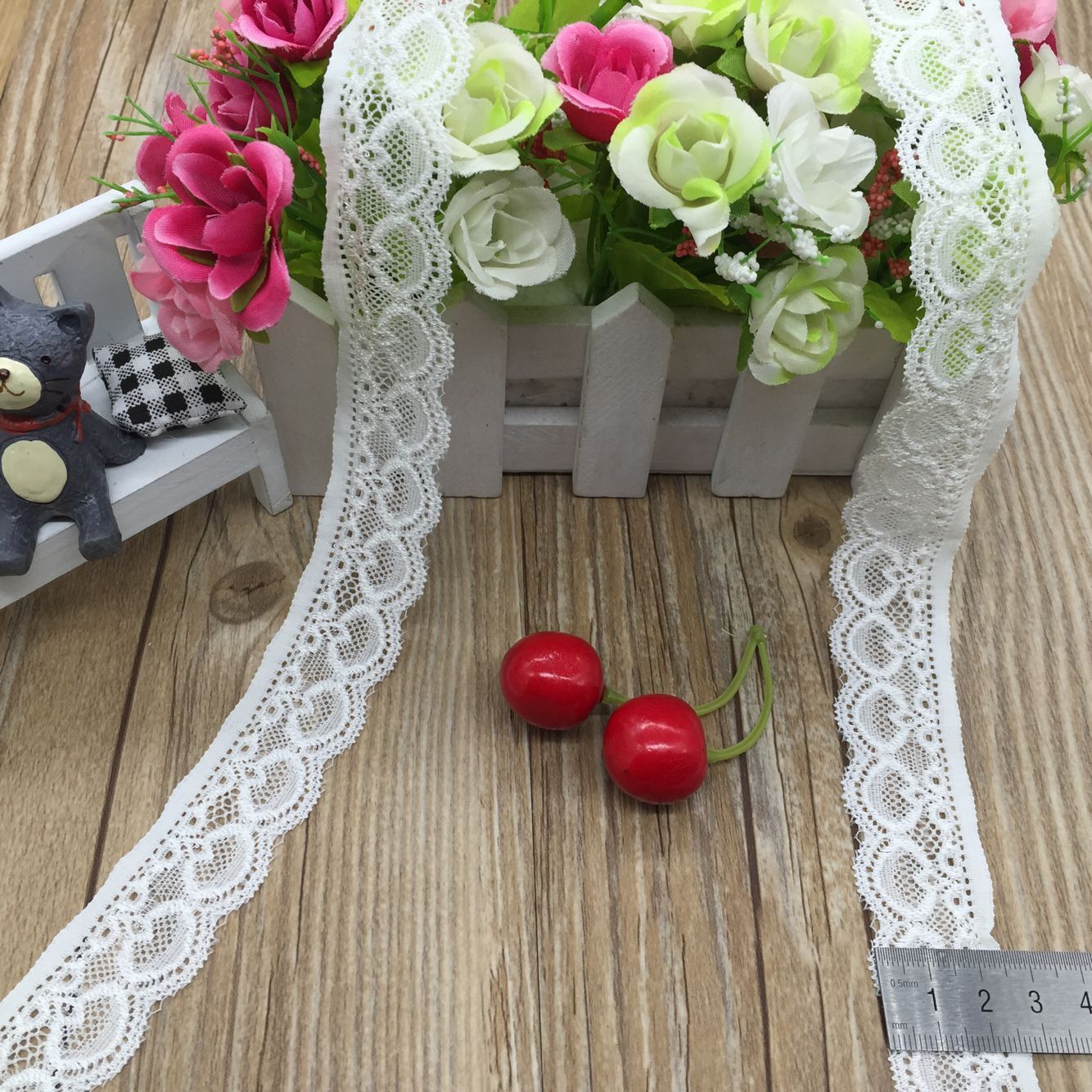 压沙小弹力花边蕾丝花边现货供应 3828#  宽度 2.8cm