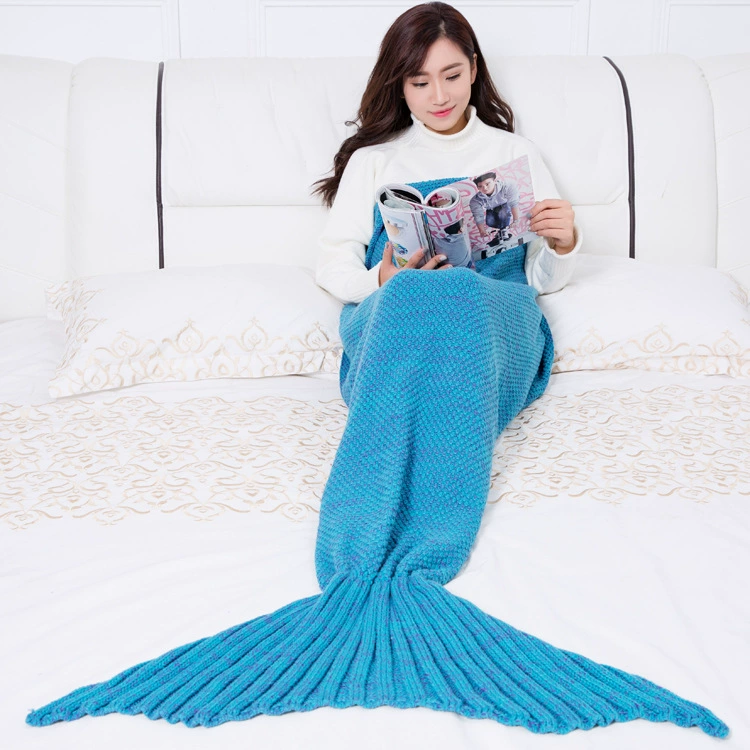 Knitted duvet, sofa, mermaid