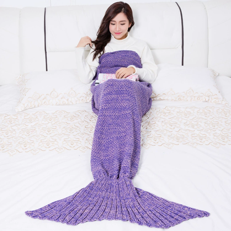 Knitted duvet, sofa, mermaid