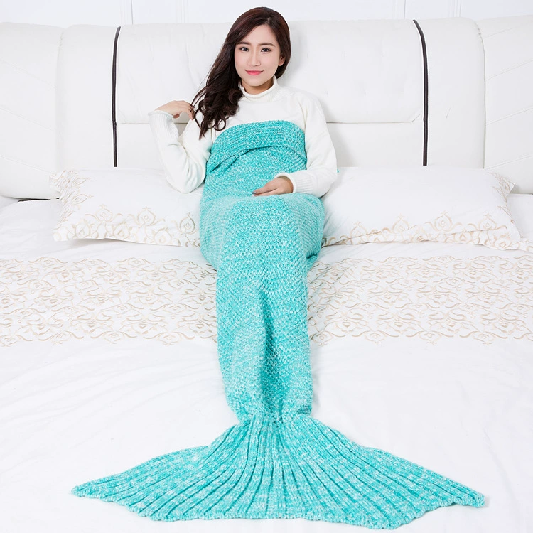 Knitted duvet, sofa, mermaid