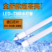 厂家批发IP65 T8led防水灯管 冷库冷柜鱼缸户外广告灯箱亮化用灯