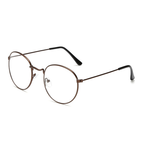 Factory Wholesale Retro Eyeglass Frames Origin Metal Round Non-prescription Eyeglasses for Men and Women Literary Round Frame Decorative Eyeglass Frames 3447