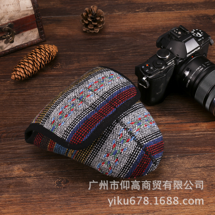 Ethnic Style Portable Soft Case for Mirrorless/Single-lens Cameras, Camera Protective Cover