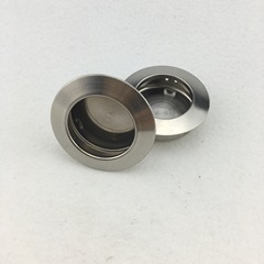 Furniture hardware accessories Stainless steel round concealed handle Modern simple wardrobe cabinet drawer embedded handle