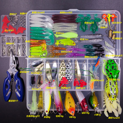 Lure set, complete lure package with spinners, soft baits, treble hooks, topwater frogs, minnow lures, and lure combo