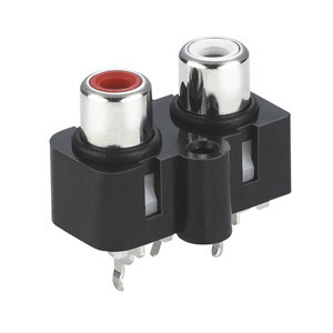 供应电源插座同芯插座AV2-8.4-20    2孔莲花插座带开关厂家直销