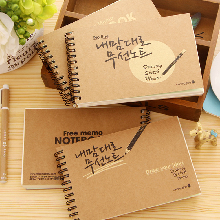 厂家牛皮纸线圈本 YO圈装订本  活页素描本 创意笔记本