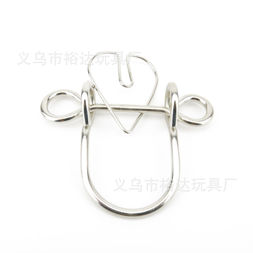 成人金属智力玩具 心锁