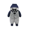Blue gentleman cotton jacket