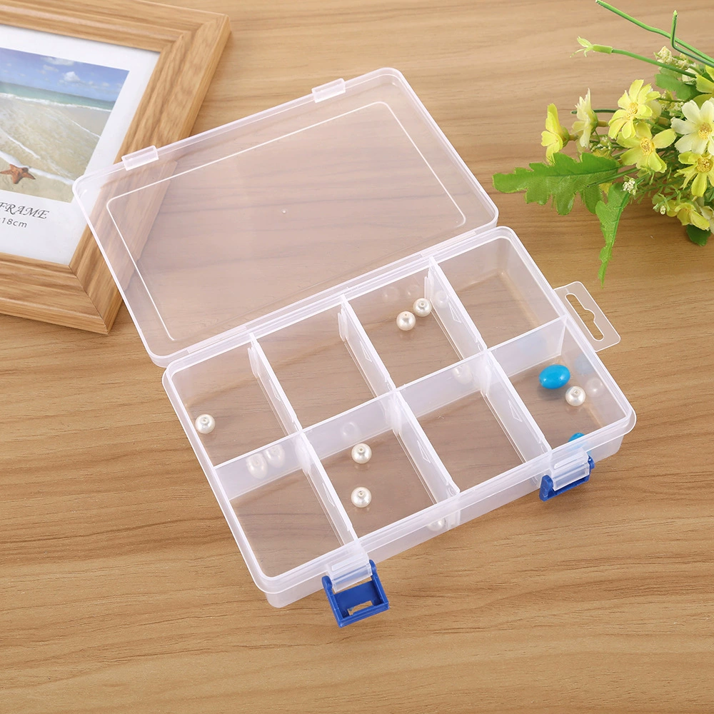 Big detachable transparent plastic storage box, storage system, new collection, 8 cells