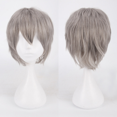 Wig cos reversed COS short hair 30cm black cosplay smoke pink student fake hair manufacturer wholesale cross-border