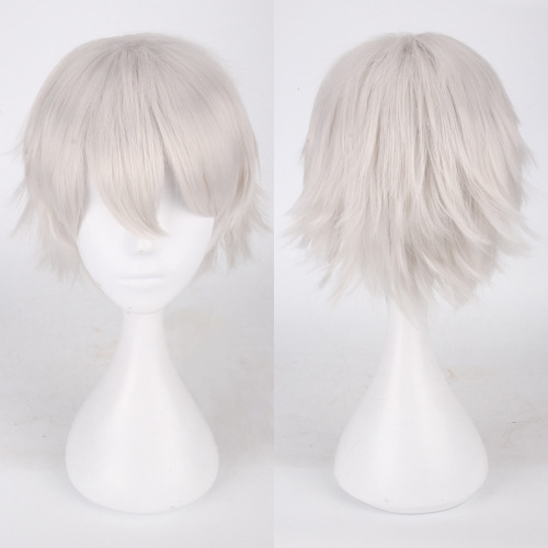 Wig cos reversed COS short hair 30cm black cosplay smoke pink student fake hair manufacturer wholesale cross-border