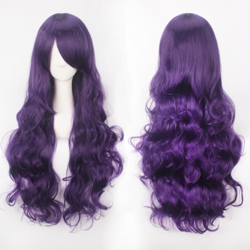 Direct sales to Europe and the United States cos wig color animation wig foreign trade button network high temperature wire universal 80CM long curly hair