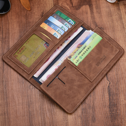Wholesale New Men's Retro PU Leather Wallet Korean Style New Matte Leather Wallet Men's Youth Wallet Trendy