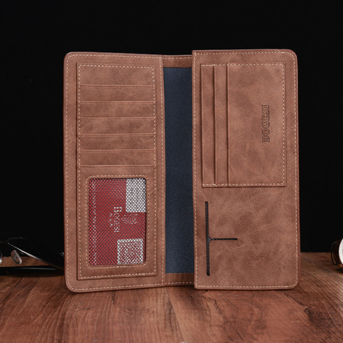 Wholesale New Men's Retro PU Leather Wallet Korean Style New Matte Leather Wallet Men's Youth Wallet Trendy