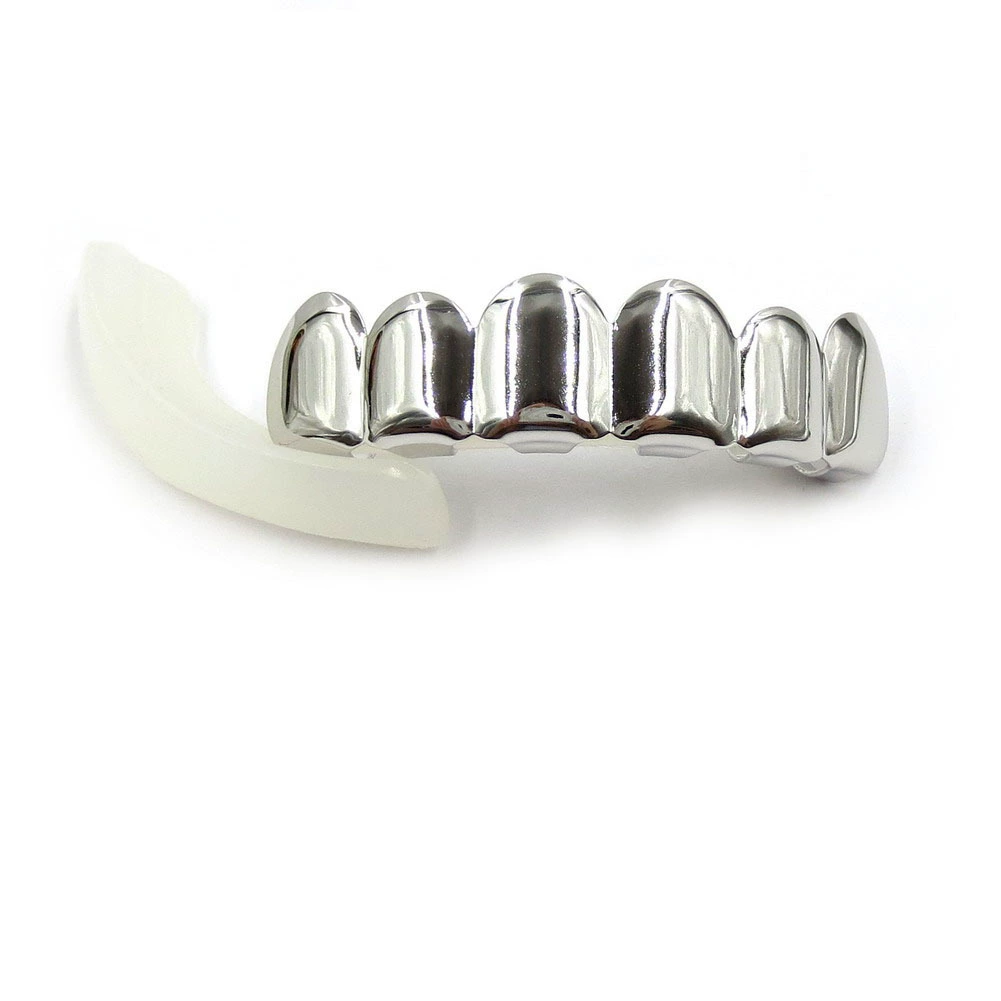 Золото зубных украшений Grillz, настоящее золото на медной основе, комплекты верх-низ, украшения в стиле хип-хоп
