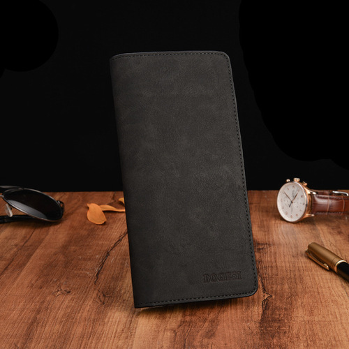 Wholesale New Men's Retro PU Leather Wallet Korean Style New Matte Leather Wallet Men's Youth Wallet Trendy