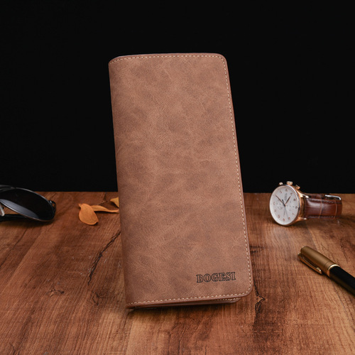 Wholesale New Men's Retro PU Leather Wallet Korean Style New Matte Leather Wallet Men's Youth Wallet Trendy