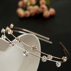 Exquisite Sunflower Hair Accessory, Korean Style Water Diamond Hair Band, Fashion Single Drain Crystal Hair Band, Single Layer Slim Model