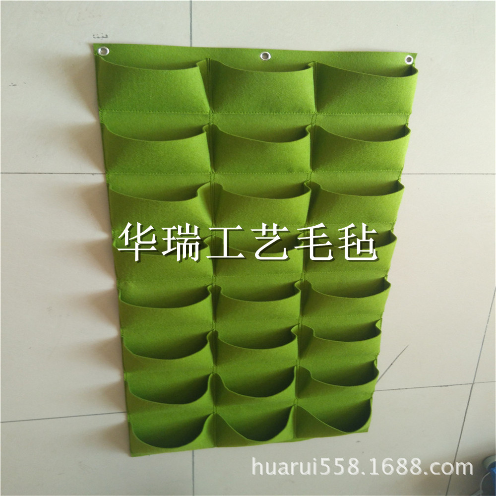 毛毡植物袋厂家供应壁挂式24口毛毡种植袋多种规格花圃苗圃种植袋