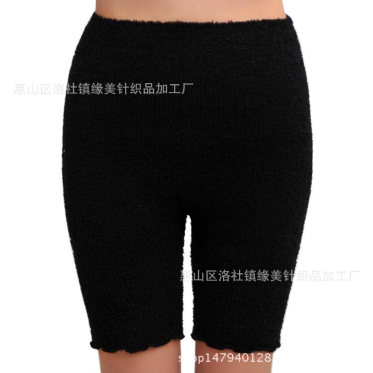Black High Waist Pants Spring and Autumn Half Velvet Coral Velvet High Waist Belly Pants Safety Leggings Warm Half Pants Black High Waist Pants Spring and Autumn Half Velvet Coral Velvet High Waist Belly Pants Safety Leggings Warm Half Pants