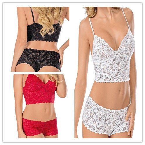 European and American Style Sexy Plus-Size Lace Lingerie Set with Straps, Three-Piece Bra and Panties, Fashionable European and American Style Sexy Plus-Size Lace Lingerie Set with Straps, Three-Piece Bra and Panties, Fashionable