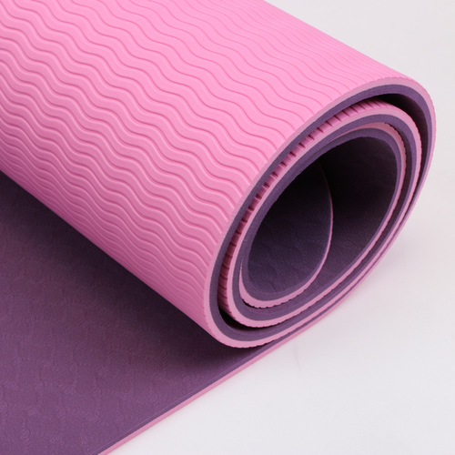 Factory Supply Double Color TPE Yoga Mat 183*80*6mm Wide 80cm Eco-Friendly Odorless Yoga Mat
