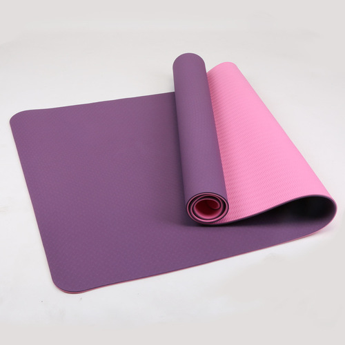 Factory Supply Double Color TPE Yoga Mat 183*80*6mm Wide 80cm Eco-Friendly Odorless Yoga Mat