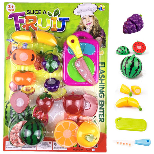 Girls Puzzle Girls Board Simulation Kitchenware Set Children's Hanging Board Play House Kitchen Toy Fruit Cutting Fun