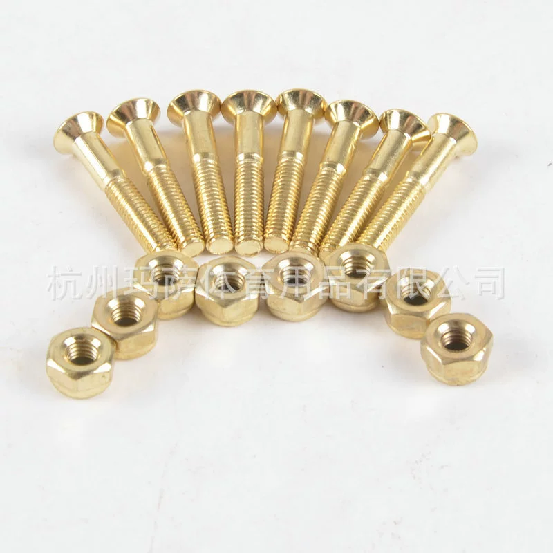 (Масса) Золотой шестигранник 22/25/29 мм Гвоздь для скейтборда Противоскользящая гайка Проволочный кронштейн Гвоздь