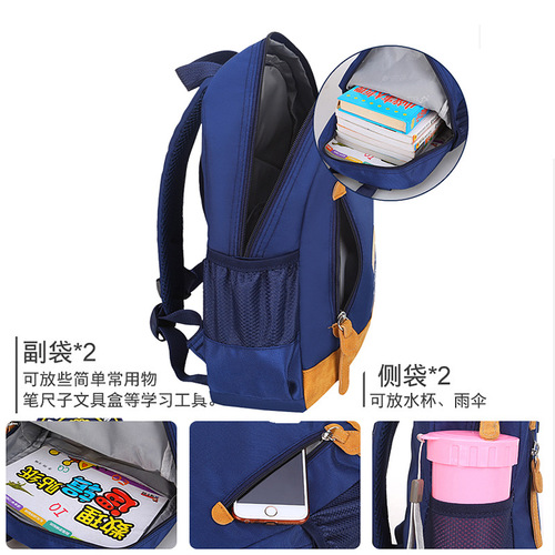 Factory Wholesale Primary School Kindergarten School Bags Korean Style 3-6 Years Old Children Cartoon School Bags Can Print Logo