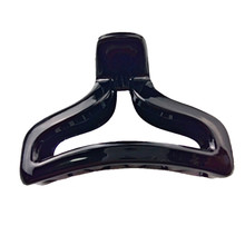 厂家直供韩版塑料ABS发抓 中号衣架状发夹经典亮黑色头饰现货批发