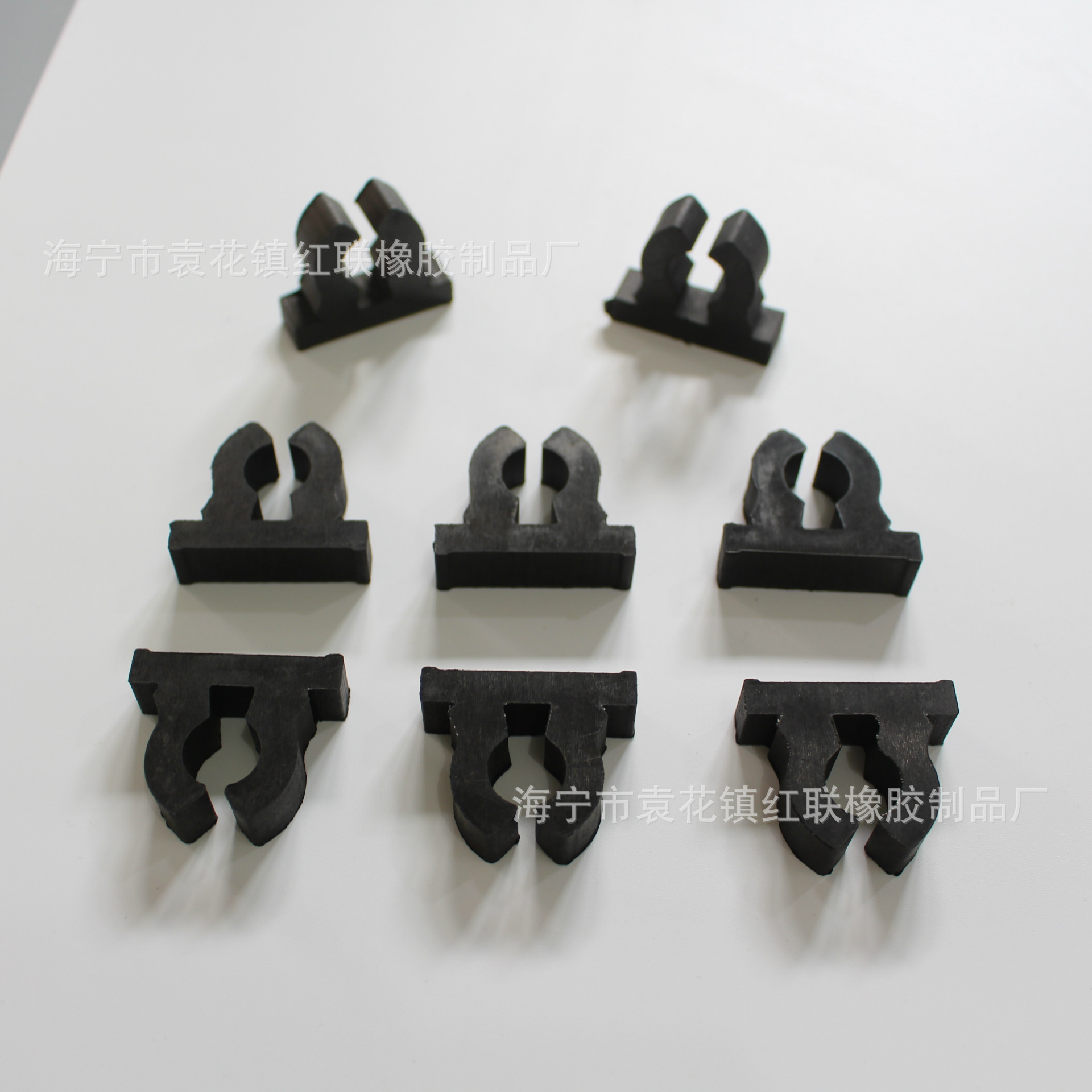 【橡胶厂】供应鱼杆橡胶卡扣 钓鱼竿U型卡子 高硬度黑色固定卡扣