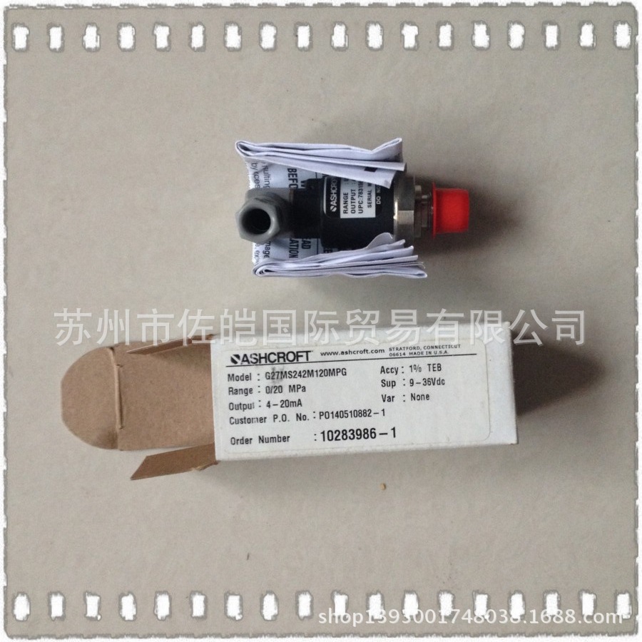 原装ASHCROFT雅斯科品牌压力传感器 G27系列传感器 批发销售