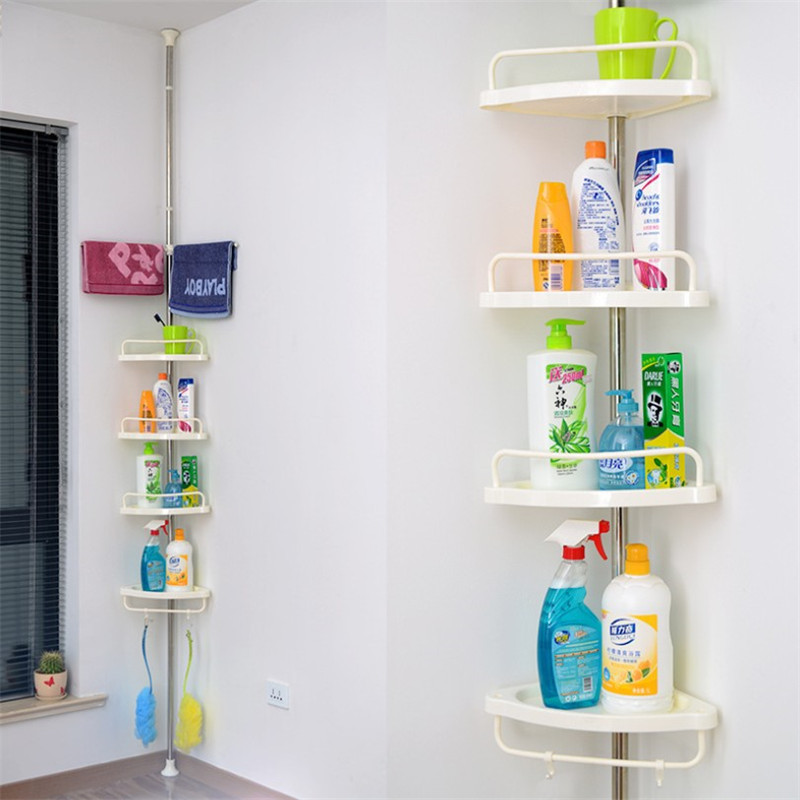 Bathroom Storage Rack Toilet Corner Home Stretchable Storage Shelf Stainless Steel Tripod Wall Corner Rack Bathroom Storage Rack Toilet Corner Home Stretchable Storage Shelf Stainless Steel Tripod Wall Corner Rack