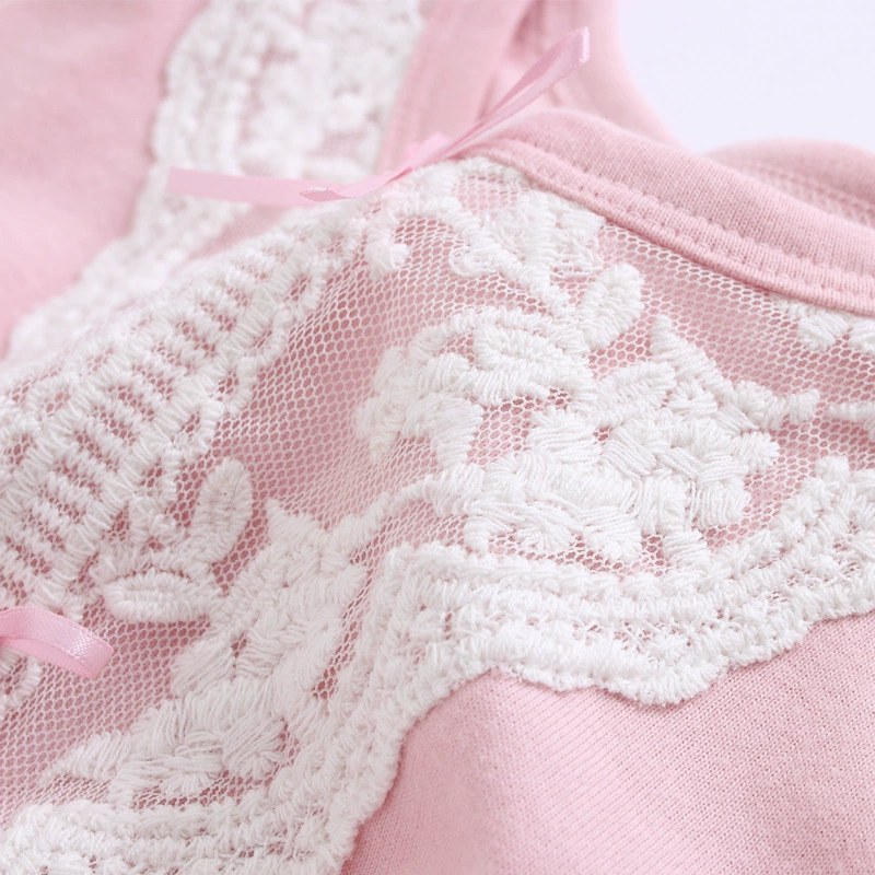Lace pajama dress for kids, princess homewear, lace trim, sizes 110–170 cm