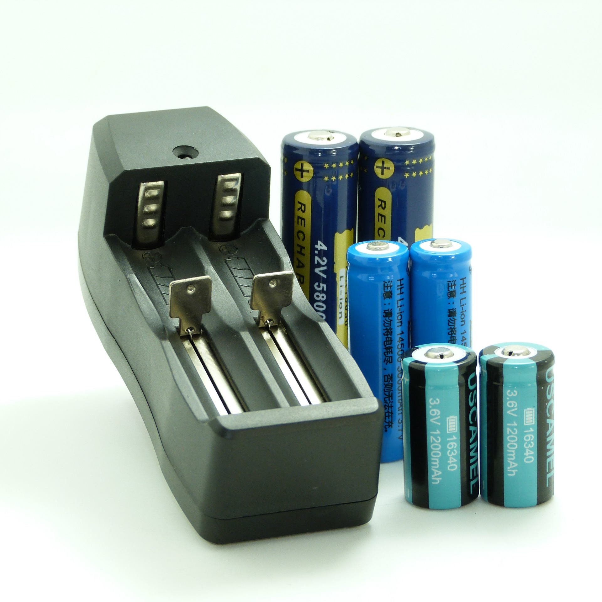 工厂1865014500双充3.7V锂电池充电器充满自停红绿转灯双充快充