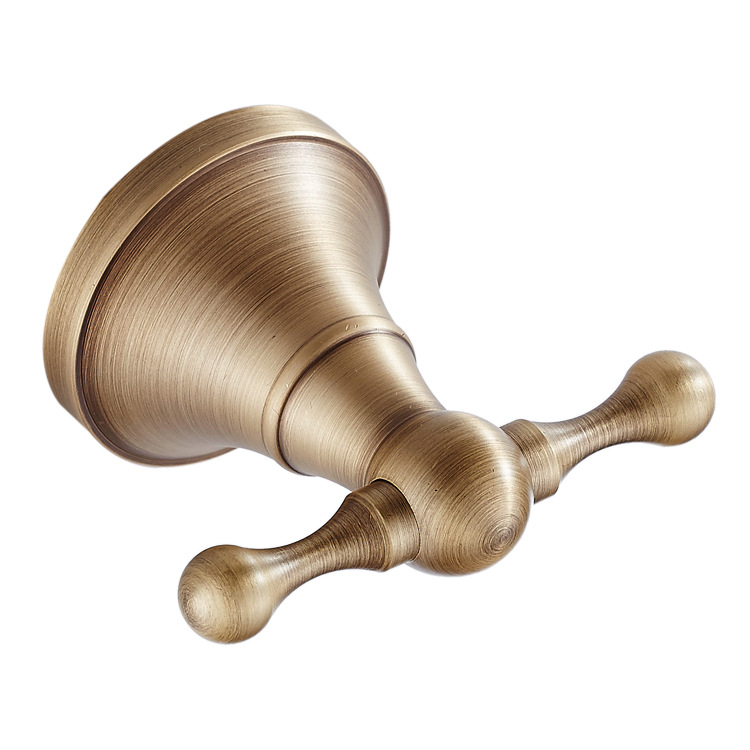 Gancho de la ropa de latón de estilo europeo antiguo gancho de la capa americana Retro Baño hardware colgante gancho de cocina y baño gancho