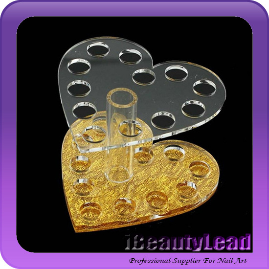 Nail heart -shaped pen holder gold silver phototherapy crystal pen…