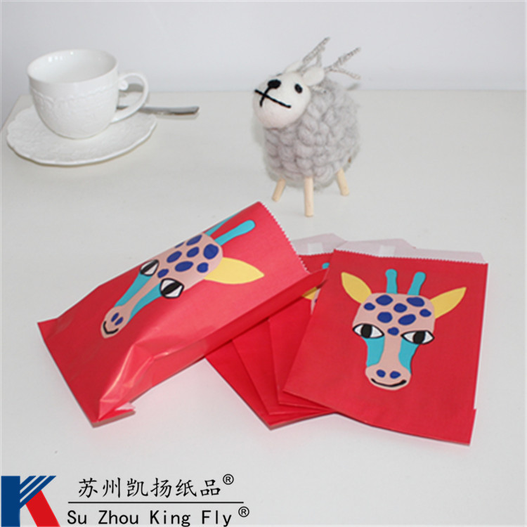 食品尖底袋印刷条纹波浪圆点食品纸袋可混批柔印袋装