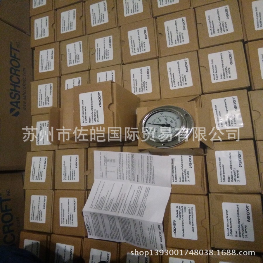 供应销售美国雅斯科ASHCROFT品牌液压压力表 63-5008型号原装