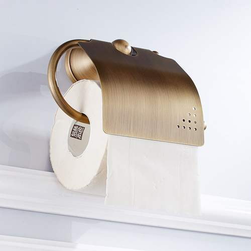 Bathroom pendant hardware bronze toilet brass European antique paper roll holder paper towel holder toilet paper holder