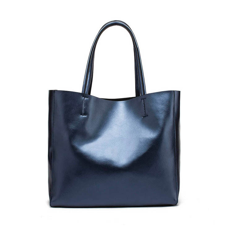 Genuine Leather Large Handbag for Women, Large Capacity Tote Shopping Bag, 2026 New Model, Pearlescent Cowhide Tote Bag with Small Bag