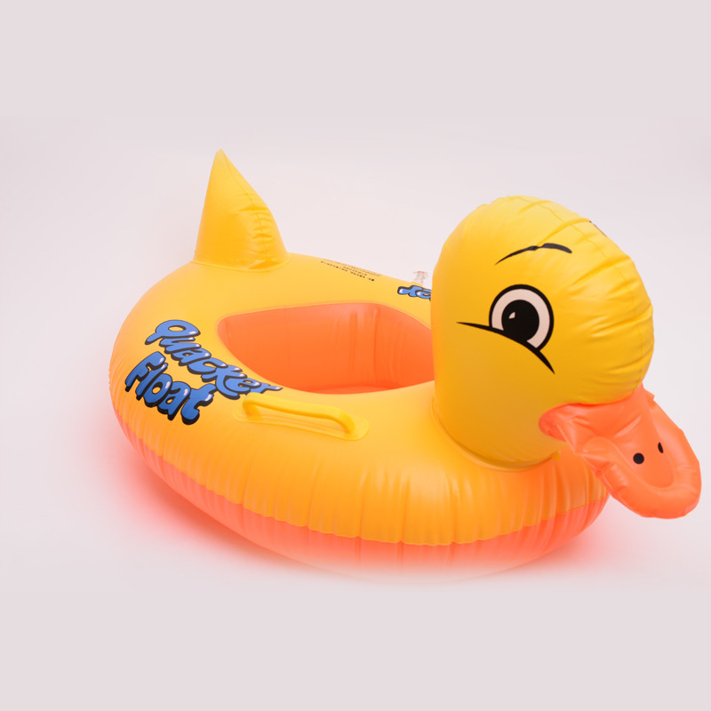 厚いpvcアヒルのヨット水泳用品子供の赤ちゃんの夏の空気入れ玩具黄鴨艇|undefined