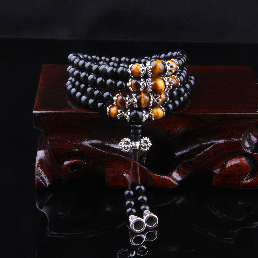 Bracelet en cristal naturel, bijoux de Couple en obsidienne, vente en gros, nouvelle collection 2024, offre spéciale, 108_voghion.com