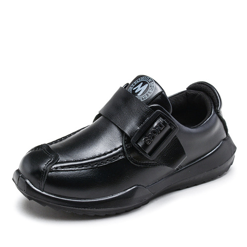  New Spring and Autumn Boys Leather Shoes Boys Casual Shoes Velcro Flat Bottom Sports Versatile Children's Shoes Wholesale