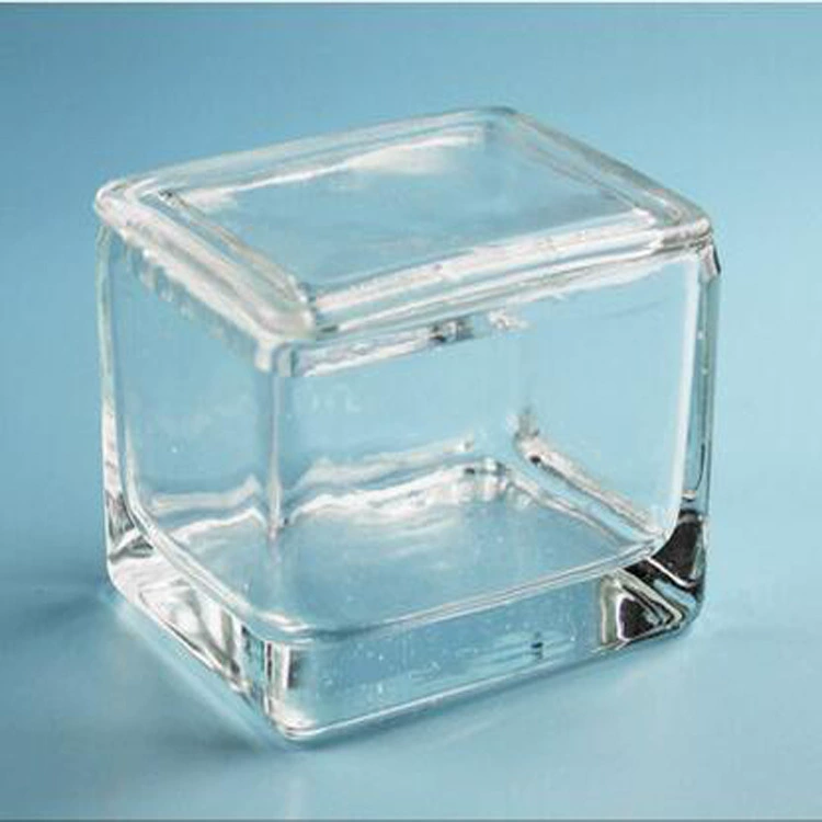 Стеклянный резервуар для окрашивания, 30 шт., стеклянный резервуар для окрашивания, резервуар для окрашивания HE с крышкой, резервуар для окрашивания, медицинский научный квадратный контейнер