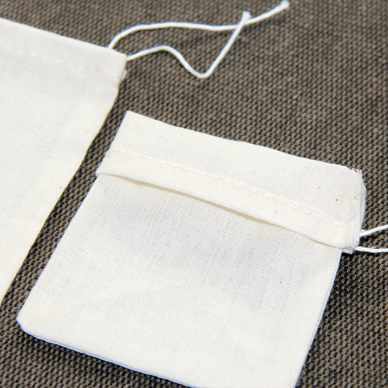 En stock 8*10cm cordón bolsa de hilo de algodón bolsa de freír condimento estofado bolsa filtro bolsa de escoria al por mayor
