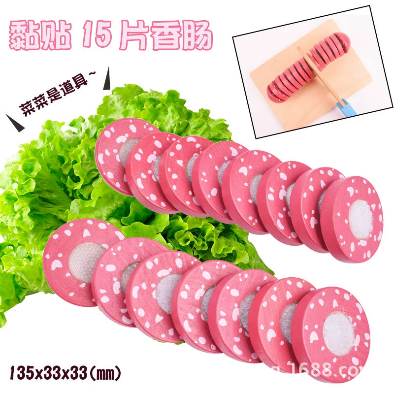 Wooden fruit realistic toy for cutting