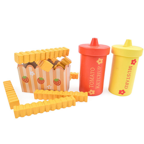 New product launched Strawberry Play House Kitchen Toy Simulation Hamburger French Fries Seasoning Baking Toy Set